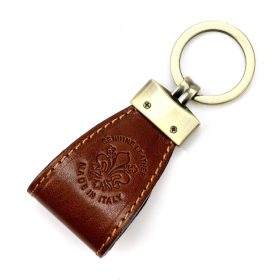    Kožená kľúčenka Florence BRE-4 hnedá 10,5 x 2 x 3,8 cm