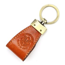    Prívesok na kľúče z koňakovej kože Florence BRE-4 10,5 x 2 x 3,8 cm