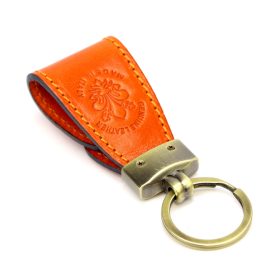    Prívesok na kľúče z oranžovej kože Florence BRE-4 10,5 x 2 x 3,8 cm