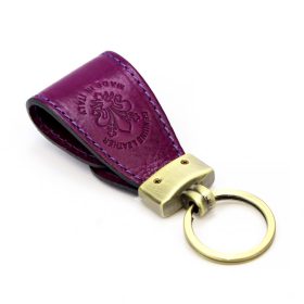   Kožená kľúčenka Florence BRE-4 fialová 10,5 x 2 x 3,8 cm