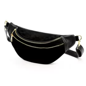    Luka 24-017-01 M čierna dámska taška z hovädzej kože 33 x 15 x 9 cm