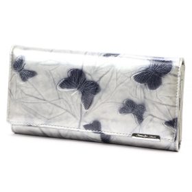    Jennifer Jones 5288-14 strieborná dámska peňaženka z hovädzej kože 19 x 10,5 x 4 cm