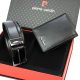 Pierre Cardin ZG-2-326-FWJ čierna pánska darčeková súprava z hovädzej kože 25,5 x 19,5 x 5,5 cm
