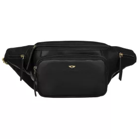   Pánska kožená taška na opasok Peterson PTN BP001-OPU čierna 37 x 15 x 12 cm