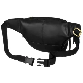    Pánska kožená taška na opasok Peterson PTN BP001-OPU čierna 37 x 15 x 12 cm