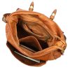  Dámska kožená kabelka cez rameno VS 034 koňakovej farby, bočná taška 34 x 33 x 13 cm