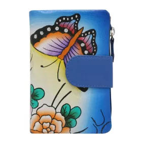   Cavaldi N18-SPW BTF modrá dámska peňaženka z hovädzej kože 10 x 18 x 3 cm