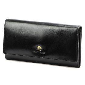    Luxusná 77144 RFID čierna dámska peňaženka z hovädzej kože
