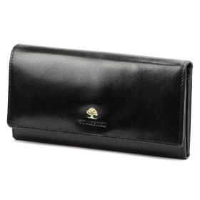    Luxusná 77144 RFID čierna dámska peňaženka z hovädzej kože