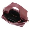  Dámska kožená kabelka Luka 24-058 bordovej farby, taška cez rameno 33 x 19 x 17 cm