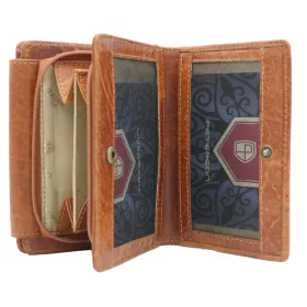    Peterson PTN WD2-VLCN hnedá dámska kožená peňaženka 13 x 10 x 4 cm