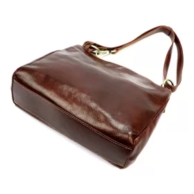    Dámska kožená taška cez rameno Florence 55 hnedá 32 x 28 x 11 cm