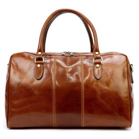    Cestovná taška z hovädzej kože Gregorio 132 hnedá 45 x 29 x 25 cm