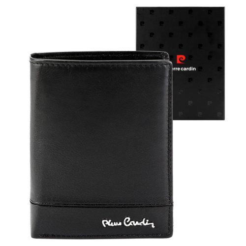  Pánska kožená peňaženka Pierre Cardin YS605 326 čierna 10 x 13 x 3 cm