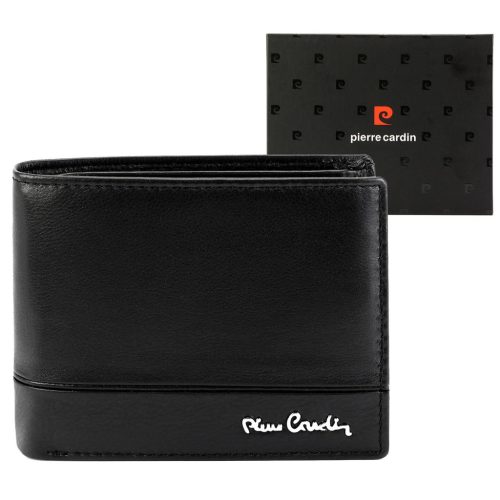  Pánska kožená peňaženka Pierre Cardin YS605 324 čierna 12 x 10 x 3 cm