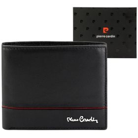    Pánska kožená peňaženka Pierre Cardin YS605 324 čierno-červená 12 x 10 x 3 cm