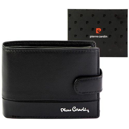  Pánska kožená peňaženka Pierre Cardin YS605 324A čierna 12,5 x 10 x 3 cm