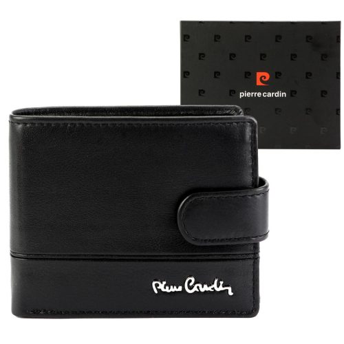 Pánska kožená peňaženka Pierre Cardin YS605 323A čierna 11,5 x 8,5 x 2,8 cm