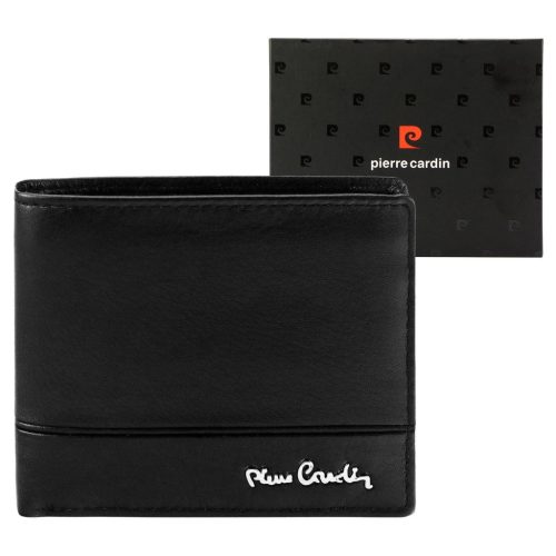  Pánska kožená peňaženka Pierre Cardin YS605 8825 čierna 11 x 9 x 2,8 cm