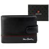  Pánska kožená peňaženka Pierre Cardin YS605 8825A čierno-červená 11,5 x 9 x 2,8 cm