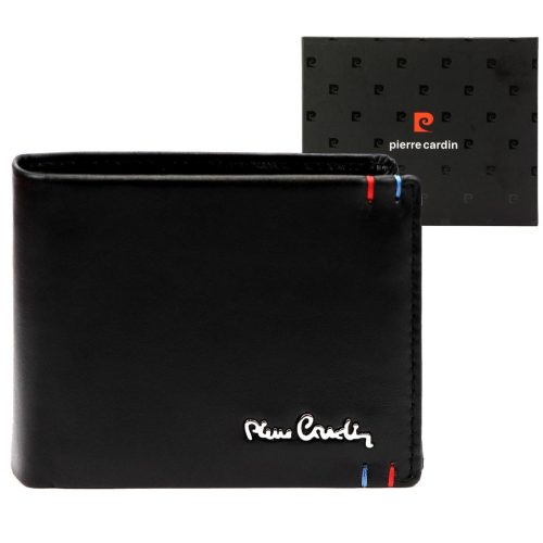  Pánska kožená peňaženka Pierre Cardin YS606 324 čierna 12 x 10 x 3 cm