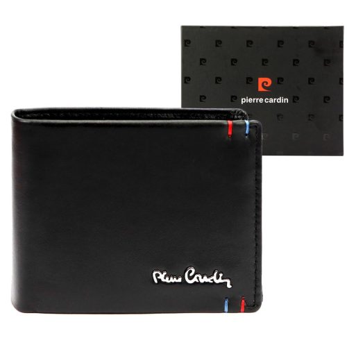  Pánska kožená peňaženka Pierre Cardin YS606 323 čierna 11 x 8 x 2,8 cm
