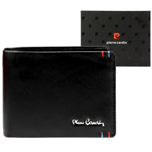  Pánska kožená peňaženka Pierre Cardin YS606 8806 čierna 12 x 9,5 x 3 cm
