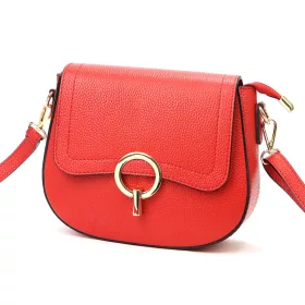    Luka 20-058 DOLLARO červená dámska kožená taška cez rameno 23 x 18 x 8 cm