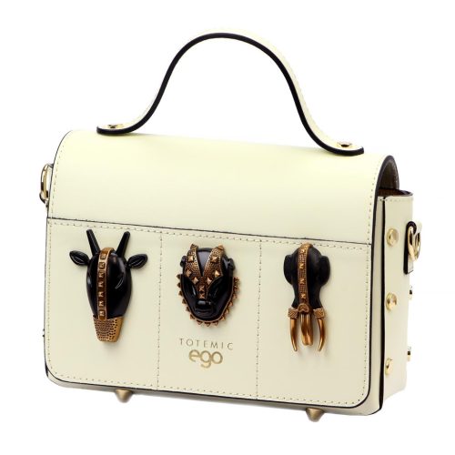  Dámska kožená kabelka EGO ES0023TC 030325WL béžovej farby, taška cez rameno 23 x 16,5 x 10 cm