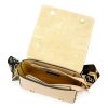 Dámska kožená kabelka EGO ES0023TC 030225WL krémovej farby, taška cez rameno 23 x 16,5 x 10 cm