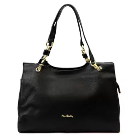    Pierre Cardin 55097 FRZ čierna dámska kožená taška cez rameno 38 x 27 x 12 cm