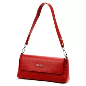    Dámska kožená kabelka cez rameno Pierre Cardin 1983 FRZ červená 27,5 x 13 x 9,5 cm