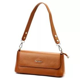    Dámska kožená kabelka cez rameno Pierre Cardin 1983 FRZ v koňakovej farbe 27,5 x 13 x 9,5 cm