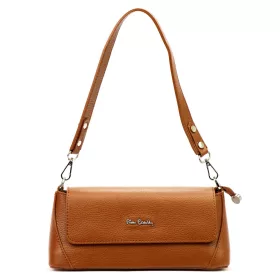    Dámska kožená kabelka cez rameno Pierre Cardin 1983 FRZ v koňakovej farbe 27,5 x 13 x 9,5 cm