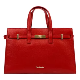   Dámska kožená kabelka Pierre Cardin 1926 FRZ červená, taška cez rameno 37,5 x 25 x 13 cm