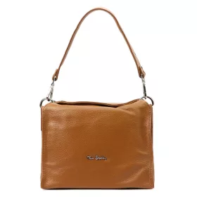    Pierre Cardin 55089 FRZ koňak dámska kožená taška cez rameno 25 x 20 x 13 cm