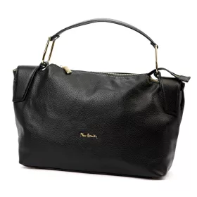    Pierre Cardin 55091 FRZ čierna dámska kožená kabelka, s popruhom cez rameno 40 x 25 x 14 cm