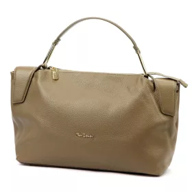    Pierre Cardin 55091 FRZ taupe dámska kožená kabelka, s popruhom cez rameno 40 x 25 x 14 cm