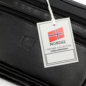    Nordee HP103 čierna pánska taška na opasok z hovädzej kože 23 x 15 x 6 cm
