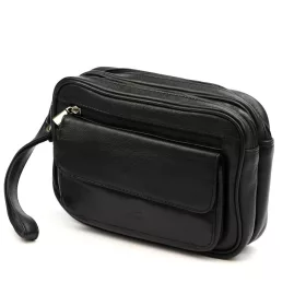    Nordee HP105 čierna pánska taška na opasok z hovädzej kože 24 x 16 x 8 cm