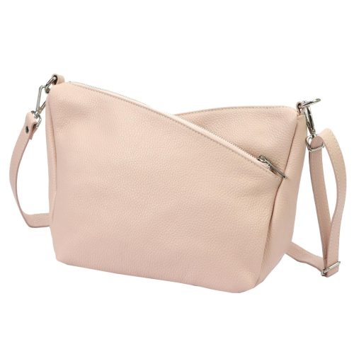  Dámska kožená kabelka cez rameno Luka 24-051 púdrovej farby 32 x 22 x 14 cm