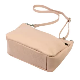    Dámska kožená kabelka cez rameno Luka 24-051 púdrovej farby 32 x 22 x 14 cm
