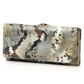    VerMari 72031 sivá vzor hadej kože dámska kožená peňaženka 19 x 9,5 x 4 cm