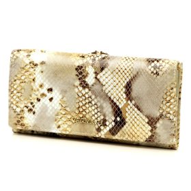    VerMari 72031 béžový vzor hadej kože dámska kožená peňaženka 19 x 9,5 x 4 cm