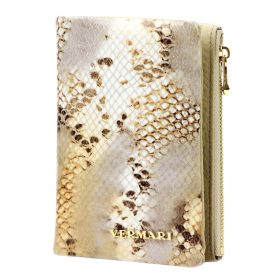    VerMari 9937 béžový vzor hadej kože dámska kožená peňaženka 9 x 14 x 3,5 cm