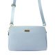  MiaMore 01-046 DOLLARO modrá dámska kožená kabelka cez rameno, crossbody kabelka 24,5 x 15,5 x 10 cm