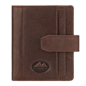    EL FORREST 713-22 RFID hnedá pánska kožená peňaženka a puzdro na karty 8,5 x 9,5 x 2 cm