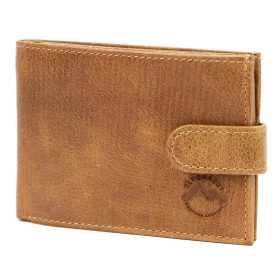    EL FORREST 851-08 RFID hnedá pánska kožená peňaženka 12 x 8,3 x 3 cm