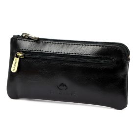    EL FORREST 990-68 čierny kožený prívesok na kľúče 15 x 7,5 x 1,5 cm