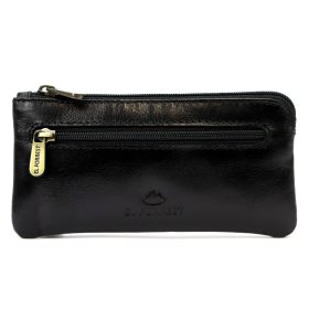    EL FORREST 990-68 čierny kožený prívesok na kľúče 15 x 7,5 x 1,5 cm